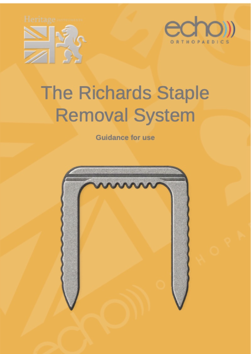 Richards Staple Removal System surgical technique cover